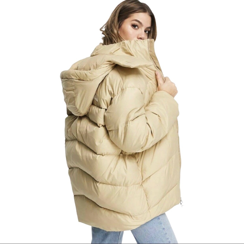 NWT The North Face Women’s Palomar Down Parka Coat Jacket relaxed fit Khaki  L - Picture 13 of 14